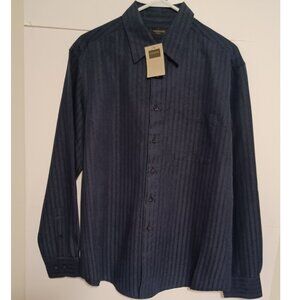 COVINGTON Men's Button Up Long Sleeve Casual Travel Medium Color Navy NEW